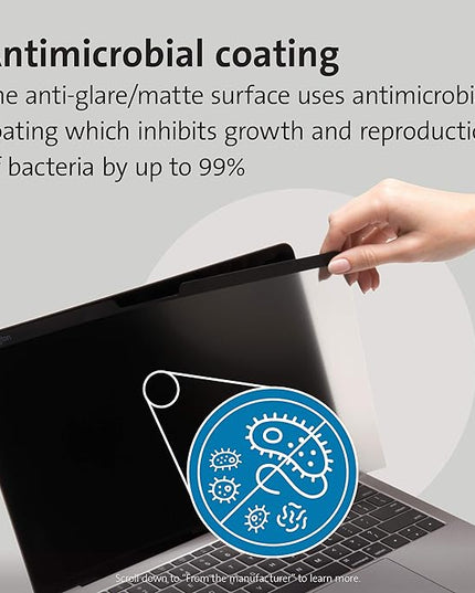 Kensington MP13 Magnetic Macbook Pro Privacy Screen for 13 inch (2016-2022, M1, M2)/ Macbook Air 13 inch (2018-2021, M1), Removable Laptop Privacy Filter, Macbook Mac Screen Protector, K64490WW