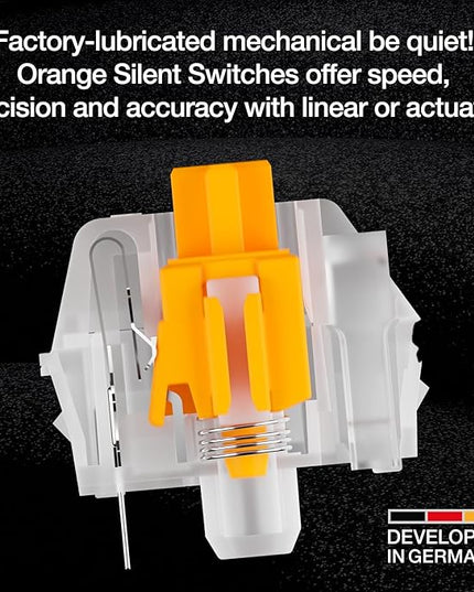be quiet! Light Mount Mechanical Keyboard | Linear | Hot-Swappable Lubricated Silent Switches | 3D Media Wheel | ARGB Keyboard | Quality PBT Double-Shot Keycaps | Programmable | BT003US