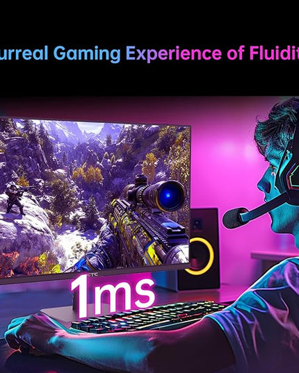 KTC 24 Inch 180Hz/190Hz Gaming Monitor, FHD PC Computer Monitor with Fast IPS Panel, HDR400, 133% sRGB, Bluelight Filter, 2 HDMI & 1 DP Port, Compatible Freesync and Wall Mountable, H24F8