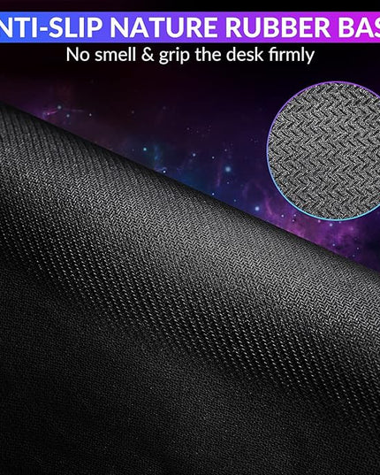 Gimars RGB Mouse Pad with Wrist Rest Support, 12 x 10 in Extra Large Ergonomic Gaming Mouse Pad with 10 LED Lighting Modes, Non-Slip Rubber Base for PC Gaming & Office