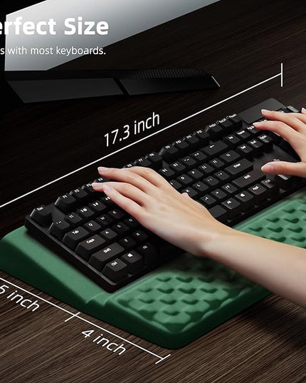 Ospelelf Keyboard Wrist Rest Pad, Comfy Ergonomic Keyboard Stand Riser Holder, Computer Wrist Support Cushion forTyping, Green