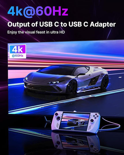 JSAUX 180° USB C to USB C Adapter 2 Pack, 180 Degree Angle Type C Male to Type C Female USB 4.0 / PD 100W Adapter, Compatible with ROG Ally, Steam Deck, Switch, Laptop, Tablet, Phone and More - White