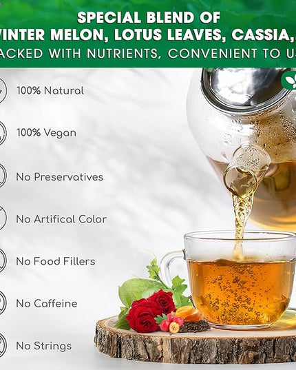FRESHDRINKUS, 20 Packs of Oil Reducing Tea, Oil Cleansing for Liver, 10 Herbal Ingredients, Traditional Recipe Tea for Liver, 100% Natural, Easy Brewing, Steep Repeatedly