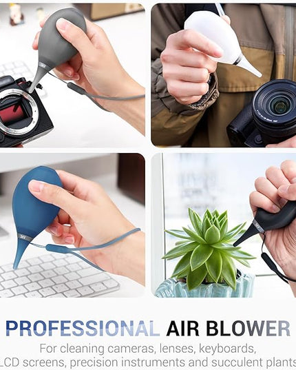 [Upgraded Version] Soft Tip Silicone Camera Dust Blower Lens Air Blower,Camera Lens Cleaner Air Blower for Sensor LCD Keyboards Filters Alcohol Ink Printing,Dust Blower Replace Canned Air-Blue