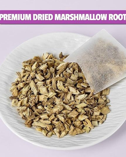 Jarteela - Marshmallow Root Tea Bags - 2g x 36 Count - Premium Dried Althaea Officinalis - Non-GMO - Caffeine-free - Natural Herbal Tea for Digestive & Respiratory Support