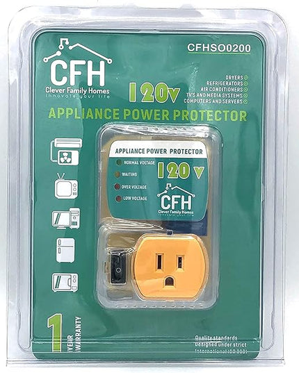 Heavy Duty 20-Amp 2400-Watt Appliance Surge Protector Smart Circuit Plug with Outlet Saver Power Cord