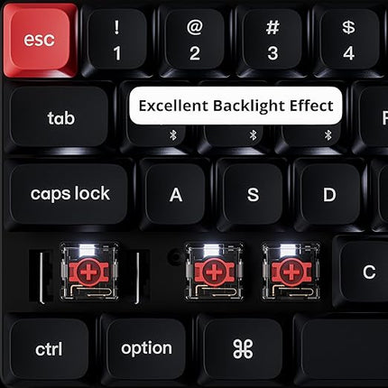Keychron Low Profile Red Mechanical Switches - 110 PCS, Pre-Lubed, 1.3mm Fast Trigger, 45gf Light Force, Hot Swappable, SMD-LED Compatible, Dustproof Wall, Smooth Rebound for Low Profile Keyboards
