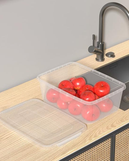 14 Quart Clear Latching Storage Box with Lid, Plastic Latch Containers with Lid, 12 Packs