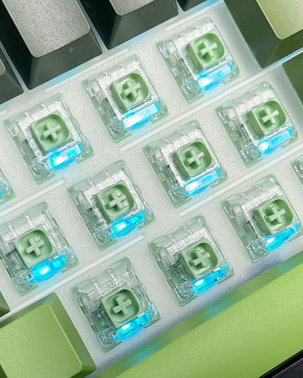 Kailh Box Bamboo Clicky Keyboard Switch,3-pin 55gf Heavy Typing & Gaming Switches for MX Mechanical Keyboard(72pcs)