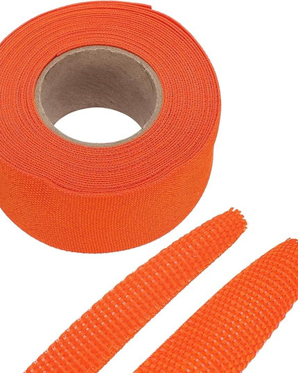 MECCANIXITY Braided Cable Sleeves Heat Shrinkable Fabric Sleeving, 1 3/8" 26ft Orange 2:1 Ratio Heat Shrinkable Cord Protector for Harness Cable, Network Cable Protection, Cable Management