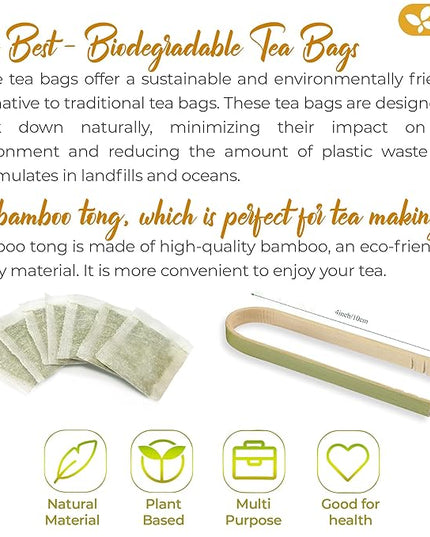 FreshDrinkUS, Premium 55 Mullein Licorice Tea Bags, 100% Natural, Blend of Mullein Leaves, and Licorice Root. Made with Natural Material Tea Bags. No Sugar, Vegan.