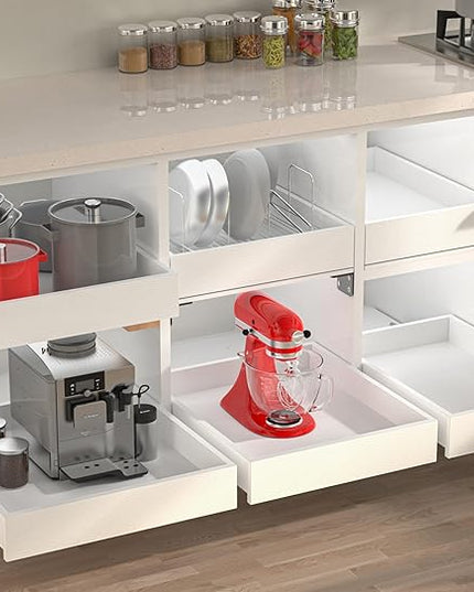 MyLifeUNIT Wooden Pull Out Drawers for Kitchen Cabinets, 14"W Fully Assembled Pull Out Cabinet Organizer Shelves, Soft Close Slide Out Drawer for Cabinet