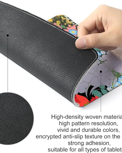 Black Cat Square Mouse Pad,Non-Slip Rubber Base Mouse Pad,Home Office Decoration Desktop Accessory,Laptop Mouse Pad for Office Laptops,9.4x7.8x0.12inch 4