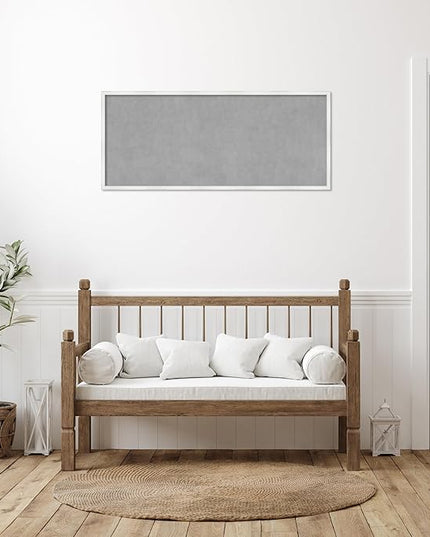 Amanti Art White Framed Magnetic Board 21x49 Oversize Vision Board for use with Magnets, 100% Metal Sheet to Display Items as Office Decor or for Home Organization in mudroom, Kitchen or Kids Room