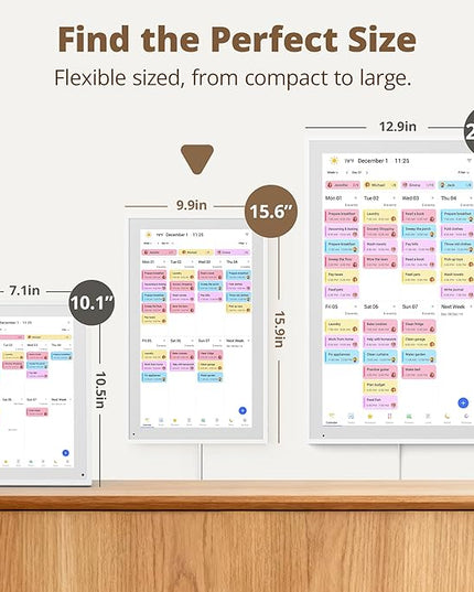 Dragon Touch 15.6" Digital Calendar Chore Chart – 1080P Full HD Interactive Touchscreen, Smart Family Planner, Hearth Display Digital Calendar Wall & Desk Mountable for Seamless Scheduling