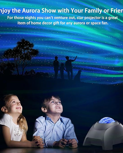 Aurora Projector - AIRIVO Star Projector for Kids Adults, Night Light Projector Bluetooth Speaker White Noise, Galaxy Projector Northern Lights for Bedroom Decor, Party, Ceiling