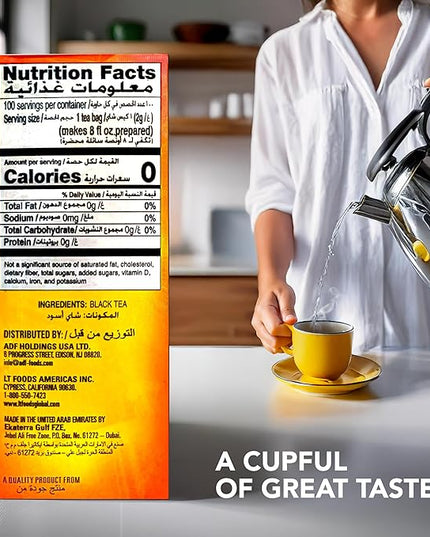 Lipton Yellow Label International Blend | Lipton Tea Bags |Black Tea| Premium Quality | 200 Grams (Pack of 1)