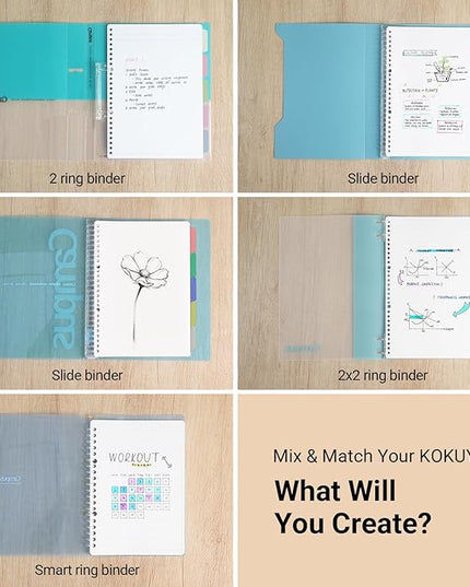 Kokuyo Campus Loose Leaf Paper for Binders, Sarasara Smooth Writing, B5, B 6mm Dotted Ruled, 26 Holes, 36 Lines, 100 Sheets, pH Neutral, Bleed Resistant, 75gsm, Pack of 3, Japan Import (NO-836BTN)