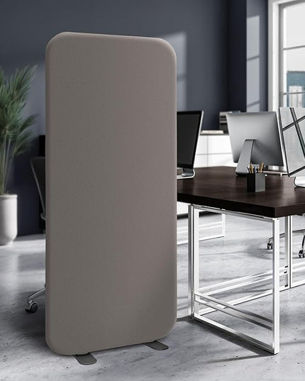 DECOLAB Standing Room Divider Panel, Portable Room Separation Partition for Home, Studio, Classroom, Resraurant, Scratch Resistance, 29"x65", Rock