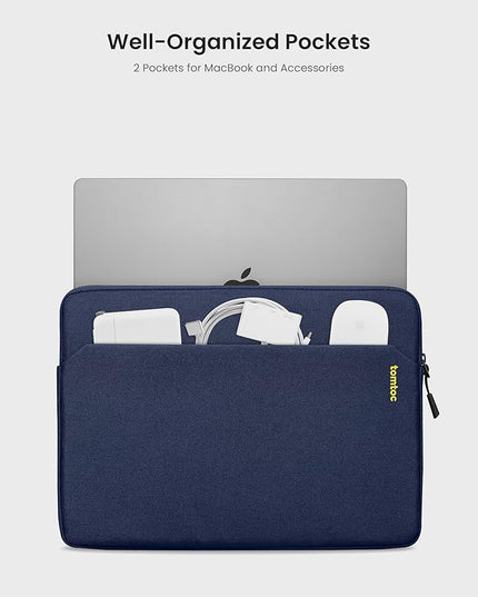 tomtoc Slim Laptop Sleeve for 14-inch MacBook Pro M5/M4/M3/M2/M1 Pro/Max 2025-2021, Water-Resistant Protective Case for 13.8 Inch Surface Laptop AI PC, Accessory Bag