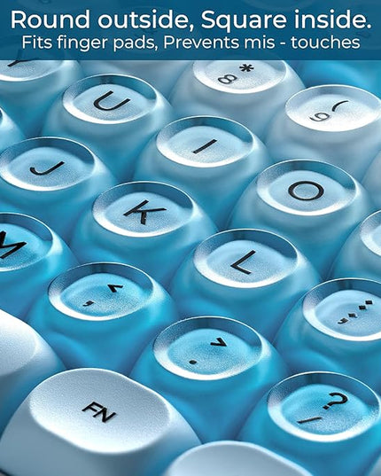 OHY PBT Keycaps, XVX Blue Jelly HOA Profile Key Cap, 132-Key Cute Custom Keycaps (for Mechanical Keyboards with Cherry/Gateron MX Switches)-Uyuni Dreams(ONLY KEYCAPS)