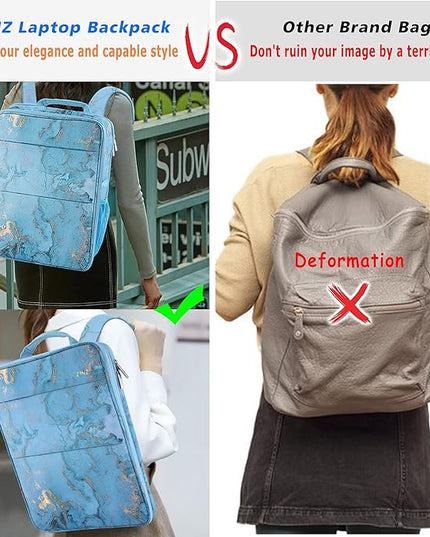 ZINZ Slim & Expandable Laptop Backpack 15 15.6 16 Inch Sleeve, Spill-Resistant Notebooks Bag Case for Most 14-16 Inch MacBooks Surface-Books Dell HP Lenovo Asus Computers,B01M01