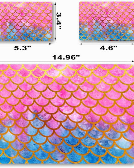 Laptop Skin Sticker Decal,12" 13" 13.3" 14" 15" 15.4" 15.6 inch Laptop Vinyl Skin Sticker Cover Art Protector Notebook (2 Wrist Pad Skins Included), Decorative Waterproof Removable, Mermaid Scale