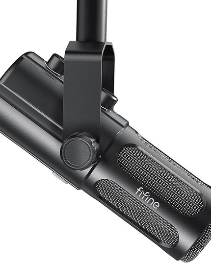 FIFINE Podcast Microphone, USB/XLR Vocal Dynamic Microphone for Streaming, Recording, Broadcast, Content Creator, Studio Microphone for PC with Mute Button, Headphone Monitoring-AmpliTank TANK6