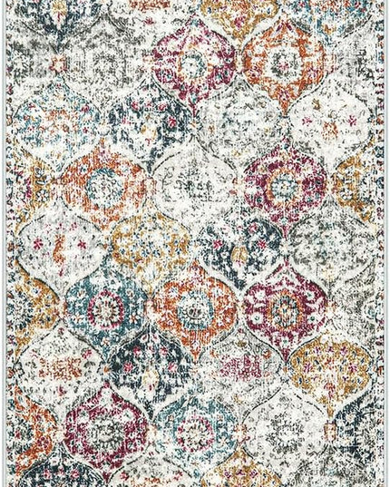 Lahome Moroccan Trellis Hallway Runner Rug, 2x6 Kitchen Runner Rugs Non Skid Washable, Vintage Laundry Room Rug Ultra-Thin Long Carpet for Bathroom Bedroom Entryway, Aqua/Multi