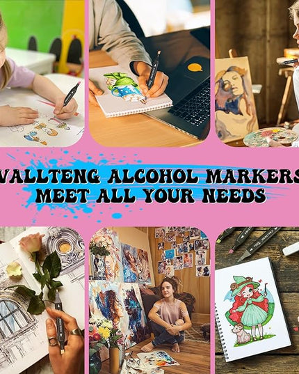 100 Color Alcohol Markers,Dual Tip Art Marker Pen, Classic Series Alcohol Felt Permanent Markers, Animation Art Sketch Sketching, Alcohol-based Markers