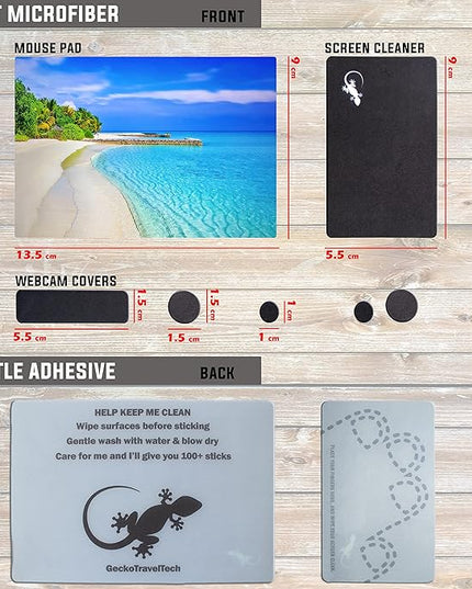 Adhesive Mouse Pad - Peel and Sticks to Any Surface - Travel Mouse Pad, Sticky for Any Surface - Excellent Tracking - Beach Soft Sand