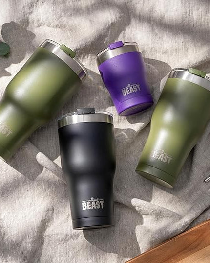 Beast 40 oz Tumbler Stainless Steel Vacuum Insulated Coffee Ice Cup Double Wall Travel Flask (Army Green)