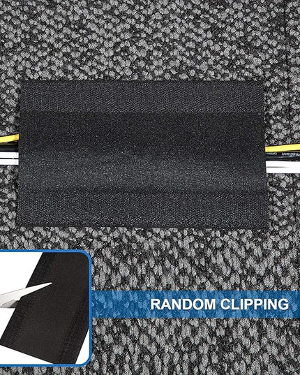 WILLBOND Carpet Cord Cover Cable Protector Floor Cover Cable Protector Management Only for Commercial Office Carpet(9.84 ft,Black)