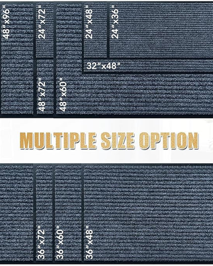Front Door Mat,3'x4'Indoor Outdoor Door Mat,Heavy Duty Durable Welcome,Commercial Floor Mats Inside Outside Entrance, Waterproof All-Season, All-Weather Non Slip Backing Doormat for Entryway,Dark Gray