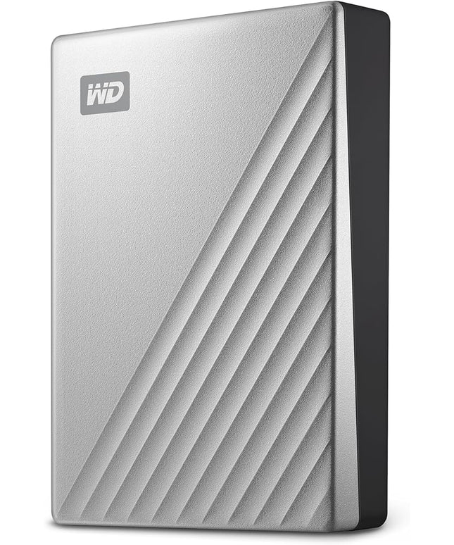 WD 6TB My Passport Ultra for Mac Silver, Portable External Hard Drive, Backup Software with Defense Against ransomware, and Password Protection, USB-C and USB 3.1 - WDBGKC0060BSL-WESN
