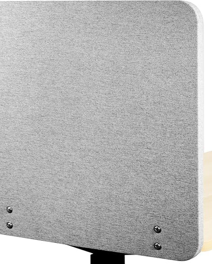 VIVO Clamp-on/Screw-on 24 x 24 inch Privacy Panel, Sound Absorbing Cubicle Desk Divider, Acoustic Partition, Gray, PP-1-V024G