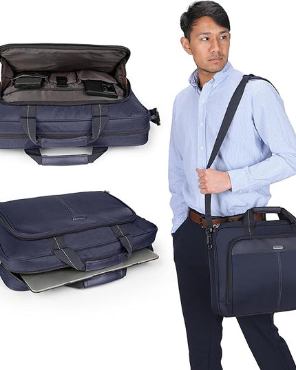 Targus Classic Slim Laptop Bag - Ergonomic Briefcase and Messenger Bag - Spacious Foam Padded for Laptops and Under