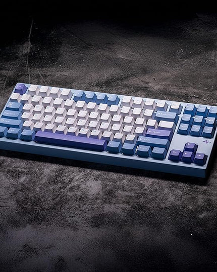 KEEBMONKEY WOBKEY Crush 80 Reboot CNC Aluminum 5-Second Quick-Release Triple-Mode Connectivity Mechanical Keyboard with Superior Acoustics (Pro Blue)