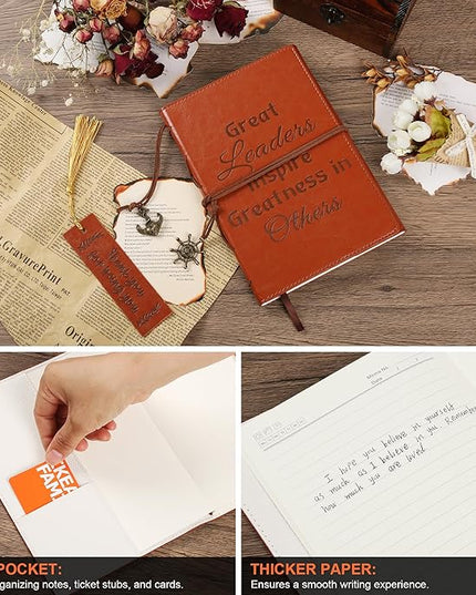 Cool Best Thank You Gifts For Bosses Coworkers Leadership Manager Coach Women And Men Journaling Notebooks New Job Appreciation Going Away Inspirational Retirement Farewell Gifts