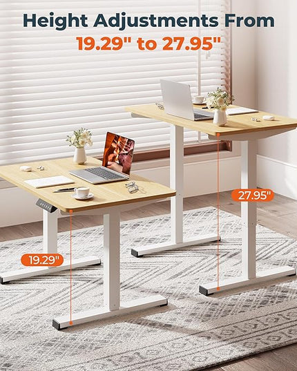 Small Adjustable Stand Up Desk for Children,One-Piece Standing Desk 31.5 x 19.7 Inch, Home Office Desk Computer Workstation, Maple