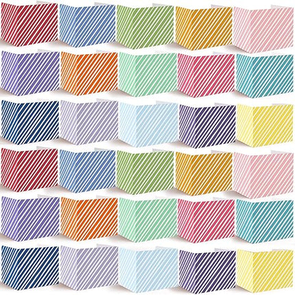 Sherr 30 Pcs School Privacy Boards Bulk for Student Colored Desk Trifold Divider Panels Privacy Partition Folders for School Student Teacher Desks, 15.8 x 13.4 x 11.81 Inches (Stripe Color)