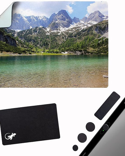 Adhesive Mouse Pad - Peel and Sticks to Any Surface - Travel Mouse Pad, Sticky for Any Surface - Excellent Tracking - Mountain Lake