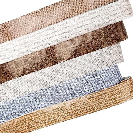 AuriicLeaf Fabric-Patterned Washi Sticker Set, 6 Rolls Vintage Stickers for Scrapbooking, Journaling, DIY Crafts, and Decorative Wrapping
