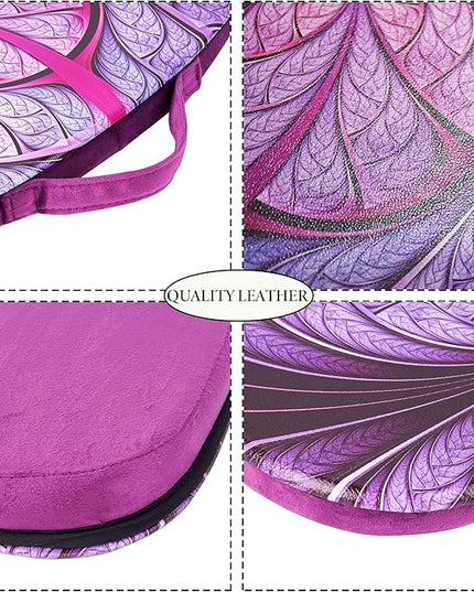Jasenna Lap Laptop Desk - Portable Lap Desk with Pillow Cushion, Fits up to 15.6 inch Laptop for Home Office Students Use as Computer Laptop Stand, Book Tablet(1-Purple Flower)