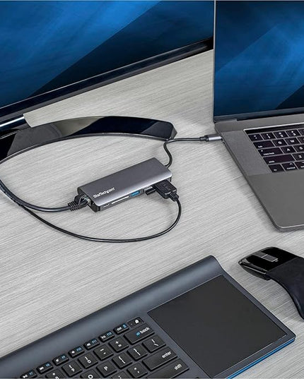 StarTech.com USB C Multiport Adapter - HDMI - SD Reader - 2xA 1xC - PD 3.0 - Docking station - USB-C - GigE
