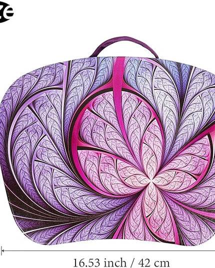 Jasenna Lap Laptop Desk - Portable Lap Desk with Pillow Cushion, Fits up to 15.6 inch Laptop for Home Office Students Use as Computer Laptop Stand, Book Tablet(1-Purple Flower)