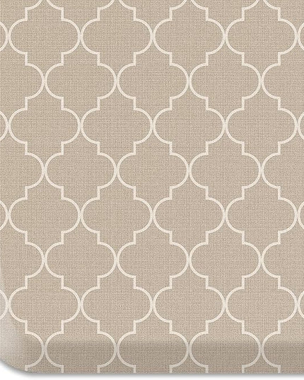 GelPro Elite Premier Anti-Fatigue Kitchen Comfort Floor Mat, 20x48”, Trellis Khaki Stain Resistant Surface with Therapeutic Gel and Energy-Return Foam for Health and Wellness