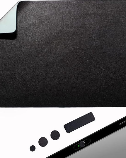 Adhesive Bottom Mouse Pad - Peel and Sticks to Any Surface - Portable - Travel Large Size (XL -Blank- Black)