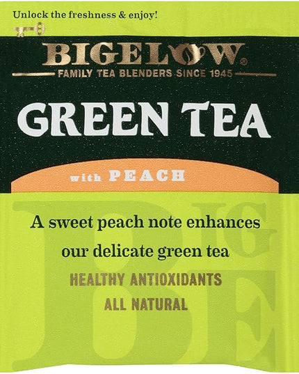 Bigelow Green Tea w/ Peach Tea Bags, 20 ct