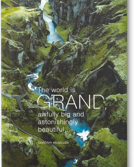 Compendium Softcover Journal - The world is grand, awfully big and astonishingly beautiful. – A Write Now Journal with 128 Lined Pages, 5″W x 8″H
